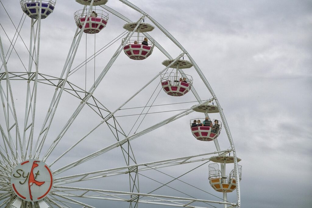 ferris wheel, amusement park ride, theme park ride, ferris wheel, ferris wheel, ferris wheel, ferris wheel, ferris wheel
